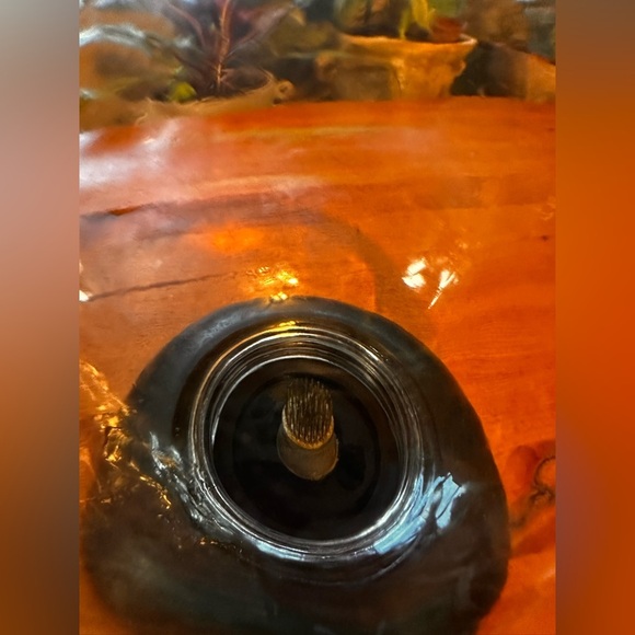 Vintage P. M. Inc. Lewis P Weil Flower Frog Arrangement Glass Globe - Picture 2 of 9